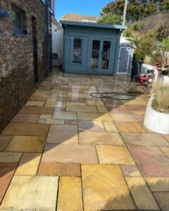 patio slabs jetwashed cleaned