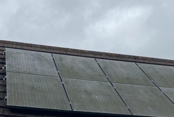 solar panels before cleaning by atlantic clean services cornwall