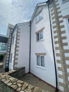 render walls softwash exterior clean after