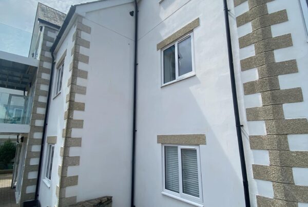 render walls softwash exterior clean after
